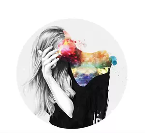 Print poster by Norwegian artist Esra Røise Spaceface Poster Paper Collective - Picture 1 of 7