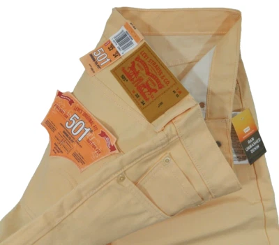 NEW Levi's 501 Button Fly Raw Unwashed Denim Jeans Tag 32x34 measured Size 32x33 - Image 1 of 4
