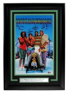 "Cool Runnings" Multi-Signed by 4 Cast Members 11x17 Photo Framed Beckett 191616 - Picture 1 of 4