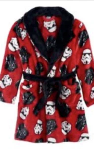 Star Wars Boys Bathrobe Robe Size 4 New w/ tags Darth Vader Storm Troopers - Picture 1 of 4