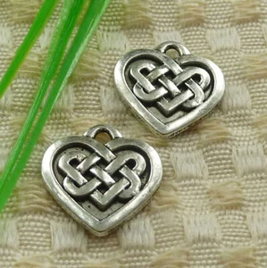 135 Pcs Tibetan Silver heart Charms Pendant 18X18MM S4579 DIY Jewelry Making - Picture 1 of 4