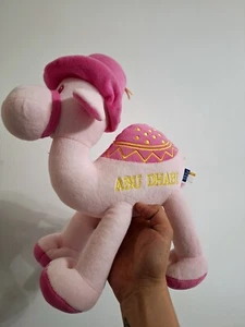 Plush Souvenir Pink Camel Animal Soft Toy Plush/Comforter~ Abu Dhabi~VGC! - Picture 1 of 9
