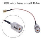 1Pc Uhf So239 Female Pl259 To Sma Male Plug Crimp Rg316 Cable Jumper Pigtail-Z0