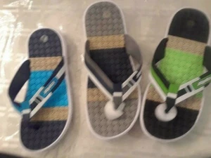 NUEVAS SANDALIAS DE GOMA PARA HOMBRE a rayas AGUA PLAYA... sin cordones - Imagen 1 de 5