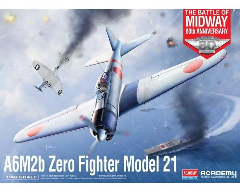 Academy A6M2b Zero Fighter Model 21 "The Battle of Midway" 1:48 12352 modellismo - Immagine 1 di 4
