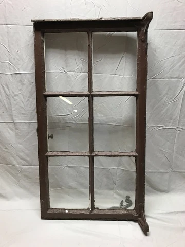 Vintage 20x37 Steel 6 Lite Single Casement English Tudor Window Old 702-23B Cover