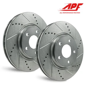 Front Zinc Drilled/Slot Brake Rotors for Kia Forte Koup 2010-2013 - Picture 1 of 6