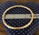 14K Yellow Gold Twist Bangle Bracelet  - Designer UnoAerre - Made in Italy 6.22g