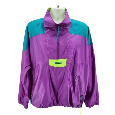 Vintage Columbia Mens XL Jacket Windbreaker Pullover 1/2 Zip Retro 1990s - Image 1 of 4