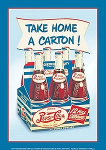 Pepsi Emmenez Maison A Carton Métal Panneau Mural (41) - Picture 1 of 1