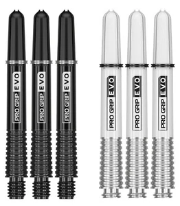 2 Sets Target Pro Grip Evo Midi Dart Shafts – Ships w/ Tracking – Black Silver - Picture 1 of 1