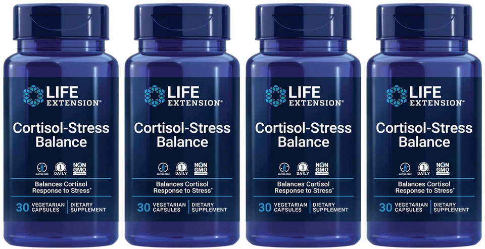 CORTISOL STRESS BALANCE MAGNOLIA BARK GREEN TEA LYCHEE 120 Caps LIFE EXTENSION - Imagem 1 de 4