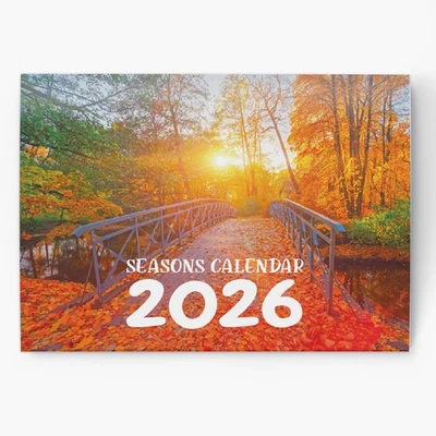 2026 Seasons Calendar Wall Monthly Planner Family Home Organiser - Image 1 of 4