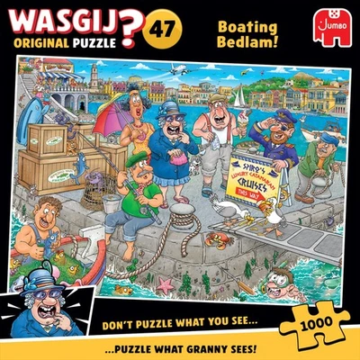 Wasgij Original 47, Boating Bedlam - Unique 1000 Piece Jigsaw Puzzle for Adults  - Immagine 1 di 4