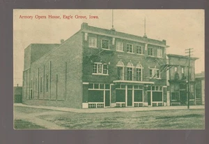 Eagle Grove IOWA 1911 ÓPERA Armería Calle principal sin precio base Webster City Humboldt B2 - Imagen 1 de 2