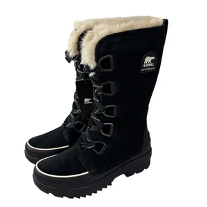 Sorel Women's Size 6.5 Black Tivoli IV Waterproof Winter Snow Boots Faux Fur - Picture 1 of 6