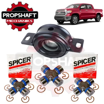 07-2019 Toyota Tundra Rear Shaft 4WD Center Bearing & 3x 5-178X Spicer U-Joints - Image 1 of 2