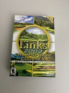 Links 2003 Championship 20 Courses PC Golf Sim Box CD ROM Sigillato Espansione USA - Foto 1 di 3