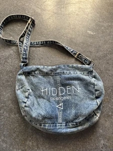 Hidden Los Angeles Denim Barrel Crossbody Shoulder Mini Tote Bag - Picture 1 of 8
