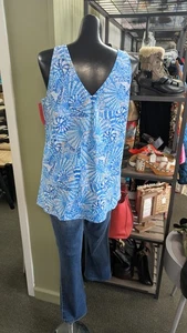 Lilly Pulitzer Florin Sleeveless Linen Top size Small - Picture 1 of 9