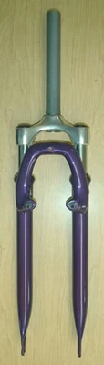 SCHWINN 700C METALLIC PURPLE BICYCLE SUSPENSION FORK BIKE PARTS 582-2 - Image 1 of 4