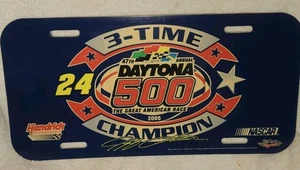 2005 #24 Jeff Gordon 3 Time Daytona 500 Champion Nascar Plastic License Plate  - Picture 1 of 8