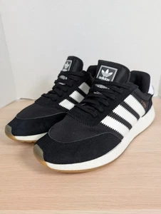 Adidas Iniki Boost 2.0 Runner Shoes Sneakers Mens Sz 11.5 Black White Gum BY9727 - Picture 1 of 17
