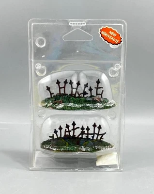 Lemax Spooky Town Rusty Old Fence Set of 2 Halloween Village Accessories - Image 1 of 4
