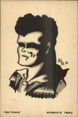 Black Man Silhouette Art NOS TÓTEMS Mammouth Trapu Hi Ta HITA? Postal Foto 1 de 2