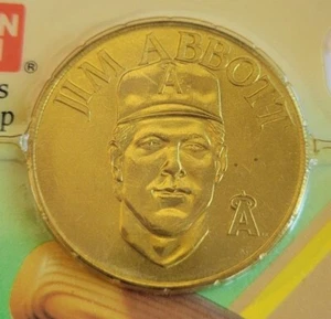 JIM ABBOT Sport Stars Collector 1990 Bonus Coin (SEALED) MLB California Angels - Picture 1 of 7