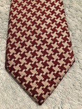 Men’s TURNBULL & ASSER 100% Silk Tie Red Business Vintage Necktie RRP £135