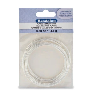 Beadalon® Memory Wire Steel, Round/Bracelet-Large Choose Color - Picture 1 of 6