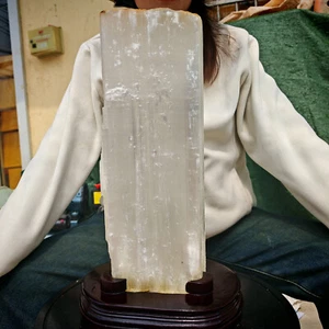 24.86LB Natural Selenite Gypsum Crystal Quartz mineral Specimen +stand - Picture 1 of 16