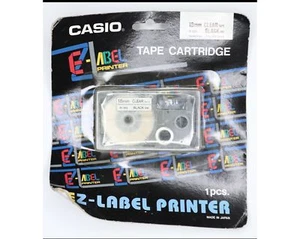 CASIO EZ-LABEL IR-18XS Printer Tape 18mm (3/4") CLEAR Tape BLACK Ink, 1pcs. - Picture 1 of 2