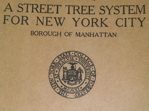 RARE! Antique 1916 Street Tree System NYC Manhattan Orig. Hand Colored Map/Book! - Picture 1 of 24