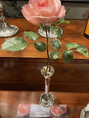 Jarrón MCM MID CENTURY GORHAM PLATA RONDO MELROSE BROTE COMO NUEVO PRÁCTICO TAMAÑO ESTILO COOL Foto 1 de 4