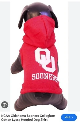 Oklahoma Sooners NCAA Perro Sudadera con Capucha Diseño Perrito Rojo Flex-XXL VER FOTOS Foto 1 de 4