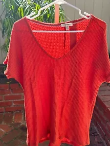 Top Peyton Primrose color óxido, talla L, mangas de gorra - Imagen 1 de 4