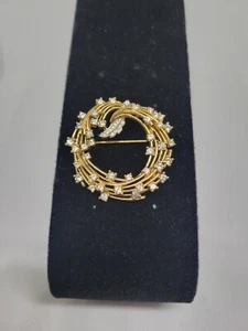 Women's Gold Ciner Multi Gem Brooch - Picture 1 of 4