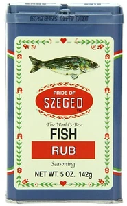 Pride of Szeged Fish Rub, Seafood Herb Seasoning Spice Mix, 5oz. Tin (142g), - Picture 1 of 2