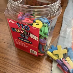 110 Piece Magnetic Foam Numbers Set by Smethport-all Parts Included Minus 1 Sign - Picture 1 of 5