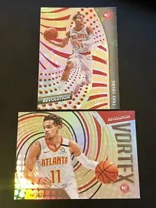 ☄️Trae Young☄️ 2020-21 Panini Revolution Vortex & Astro Hawks (2 Card Lot) 👀📈 - Picture 1 of 5