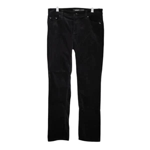 Ralph Lauren Women's Pants Black Corduroy Straight Leg Stretch Mid Rise Size 4P - Picture 1 of 8