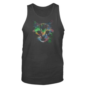 Camiseta sin mangas novedosa Kitten Face Animals gato amante de mascotas - Imagen 1 de 4