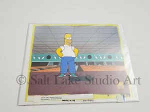 Homer Bowling The Simpsons Hand Painted Original Production Art Animation Cel - Picture 1 of 9