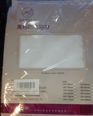 Cortina de ducha sin marca 180 cm x 180 cm (71" x 71") BLANCO ROTO  Foto 1 de 3