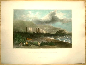 Impresión Bartlett 1837 Ruinas de Soli (Pompeyópolis), Mezitli, Mersin; Turquía, #15 - Imagen 1 de 1