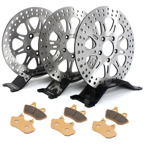 Front Rear 11.5" Brake Rotors Pads For Harley Road King Electra Glide FLHTC FLTR - Bild 1 von 10
