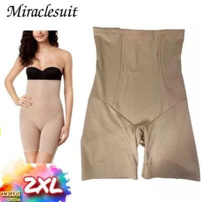Novo sem etiquetas Miraclesuit 2X controle de barriga extra firme cintura alta coxa mais fina 2709 $55 - Imagem 1 de 4