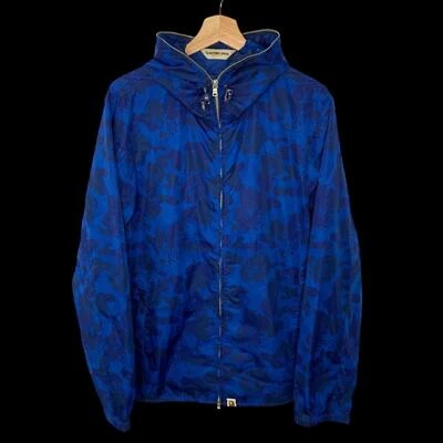BAPE A BATHING APE OG Fire Camo Windbreaker Jacket (Blue) | L japan flame - Image 1 of 4